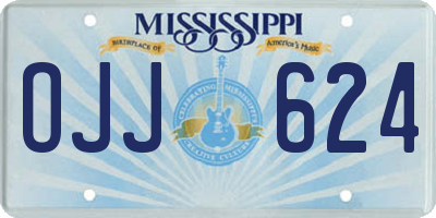 MS license plate OJJ624