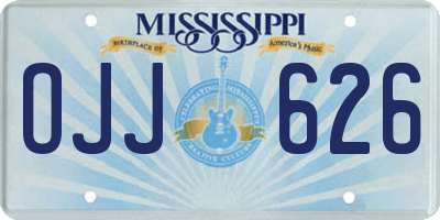 MS license plate OJJ626