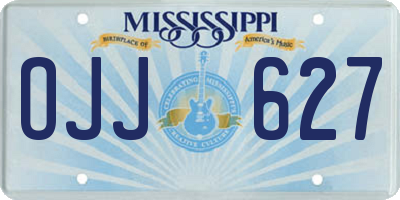 MS license plate OJJ627