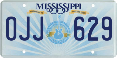 MS license plate OJJ629