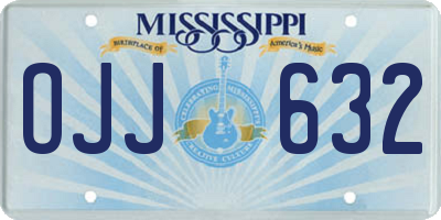MS license plate OJJ632