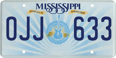 MS license plate OJJ633