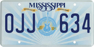MS license plate OJJ634