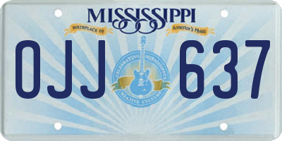MS license plate OJJ637