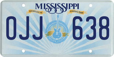 MS license plate OJJ638