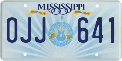 MS license plate OJJ641