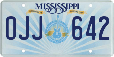 MS license plate OJJ642