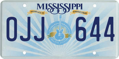 MS license plate OJJ644
