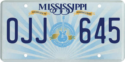 MS license plate OJJ645