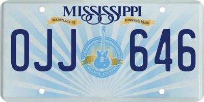 MS license plate OJJ646