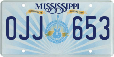 MS license plate OJJ653