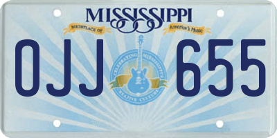 MS license plate OJJ655
