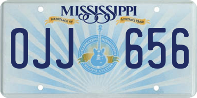 MS license plate OJJ656