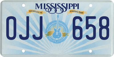 MS license plate OJJ658