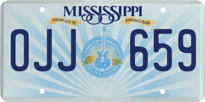 MS license plate OJJ659