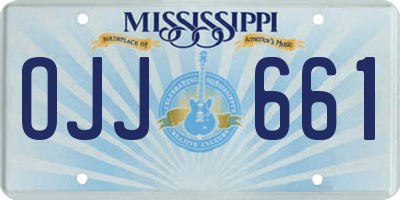MS license plate OJJ661