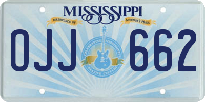 MS license plate OJJ662