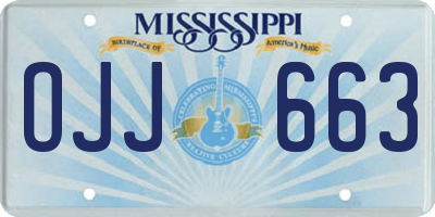 MS license plate OJJ663