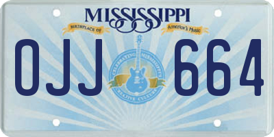 MS license plate OJJ664