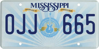 MS license plate OJJ665