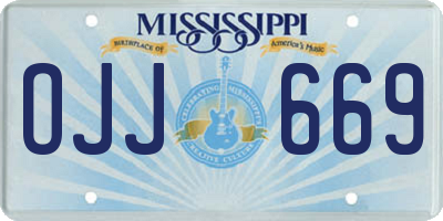 MS license plate OJJ669