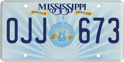 MS license plate OJJ673