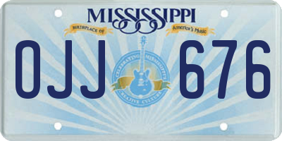 MS license plate OJJ676