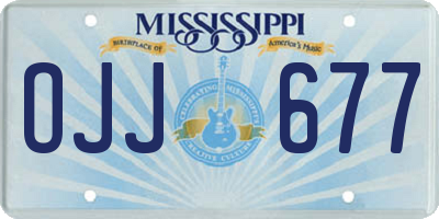 MS license plate OJJ677