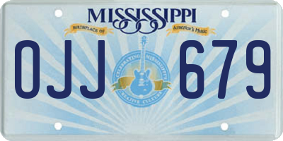 MS license plate OJJ679