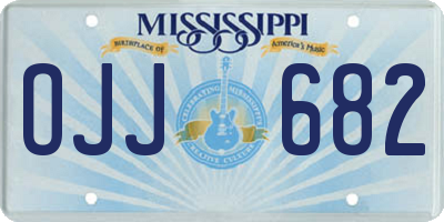 MS license plate OJJ682