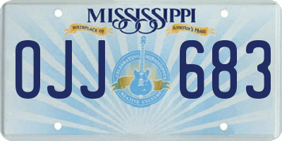 MS license plate OJJ683