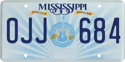MS license plate OJJ684