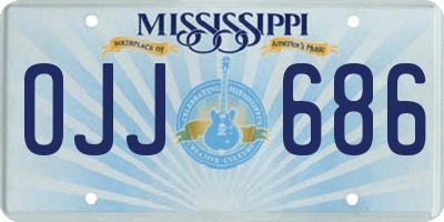 MS license plate OJJ686