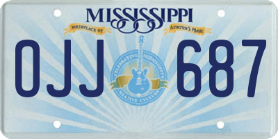 MS license plate OJJ687