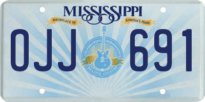 MS license plate OJJ691