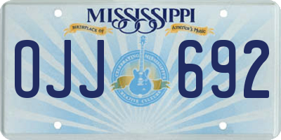 MS license plate OJJ692