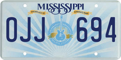 MS license plate OJJ694