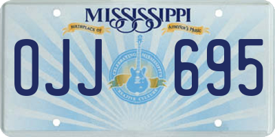 MS license plate OJJ695