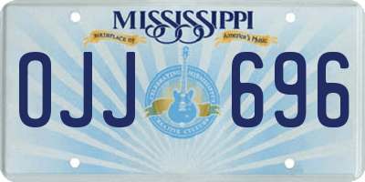 MS license plate OJJ696