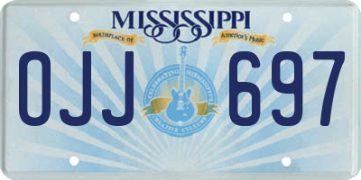 MS license plate OJJ697