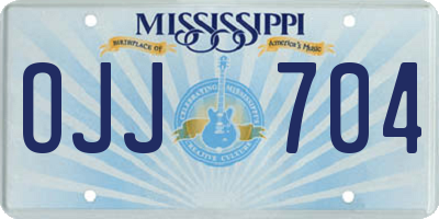 MS license plate OJJ704