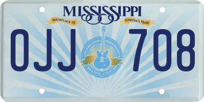 MS license plate OJJ708