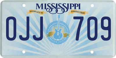 MS license plate OJJ709