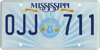 MS license plate OJJ711