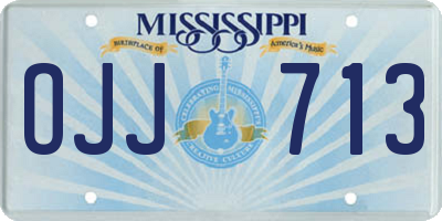 MS license plate OJJ713