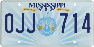 MS license plate OJJ714