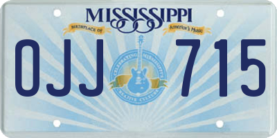 MS license plate OJJ715