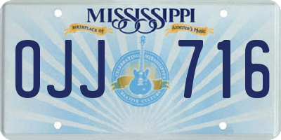 MS license plate OJJ716