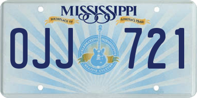 MS license plate OJJ721