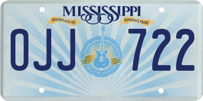 MS license plate OJJ722